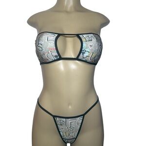 Stylish exotic Dancewear Bikini Set - sexy thong